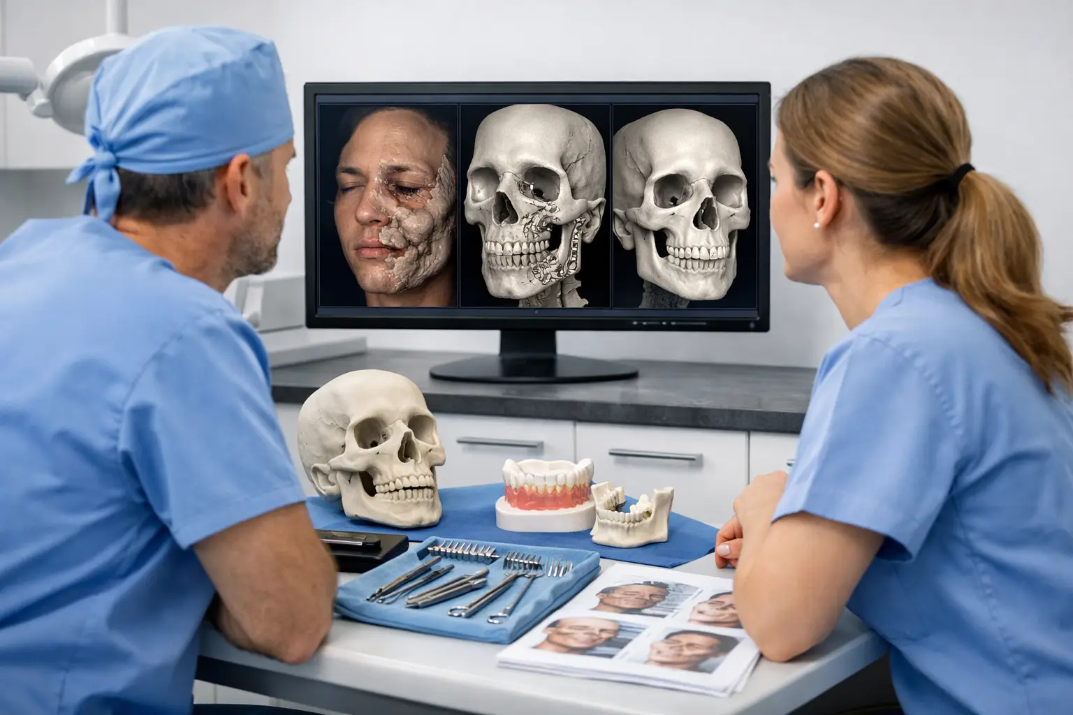 Facial Trauma Dental Reconstruction Example